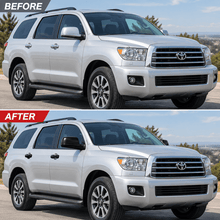 NINTE Exterior Mirror Cover and Door Handle Cover Kit Fit for Toyota Sequoia 2007-2019 Painted Gloss Black ABS Tape on - NINTE