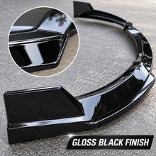NINTE Front Bumper Lip Splitter Kit Fit for Tesla Model X 2023-2025 Gloss Black ABS 3-Piece Sport Style - NINTE