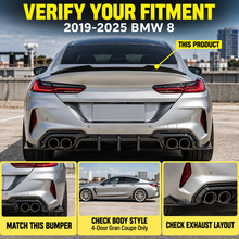 NINTE Rear Trunk Spoiler Wing Fit for BMW 8 Series G16 840i F93 M8 4-Door Gran Coupe 2019-2025 Painted Carbon Black One Piece PSM Highkick Duckbill Style Without Logo