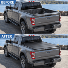 NINTE Rear Upper 4-Fold Hard Tonneau Cover Fit for 2015-2026 Ford F-150 5.5FT 66 in Short Bed Black Aluminum - NINTE
