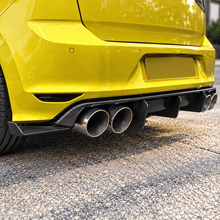 NINTE Rear Bumper Diffuser + Side Splitters Kit Fit for VW Golf R MK7 2013-2016 Painted Black Sport Style Without Logo