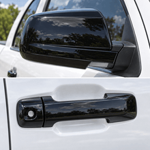NINTE Exterior Mirror Cover and Door Handle Cover Kit Fit for Toyota Sequoia 2007-2019 Painted Gloss Black ABS Tape on - NINTE
