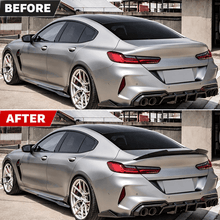 NINTE Rear Trunk Spoiler Wing Fit for BMW 8 Series G16 840i F93 M8 4-Door Gran Coupe 2019-2025 Painted Carbon Black One Piece PSM Highkick Duckbill Style Without Logo