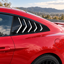 NINTE Rear Side Window Louvers Fit for Ford Mustang GT 2015-2023 Gloss Black ABS Sport Style - NINTE