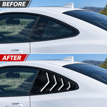 NINTE Rear Side Window Louvers Fit for Ford Mustang GT 2015-2023 Gloss Black ABS Sport Style - NINTE