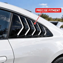 NINTE Rear Side Window Louvers Fit for Ford Mustang GT 2015-2023 Gloss Black ABS Sport Style - NINTE
