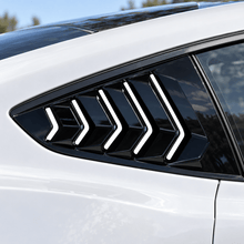 NINTE Rear Side Window Louvers Fit for Ford Mustang GT 2015-2023 Gloss Black ABS Sport Style - NINTE