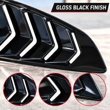 NINTE Rear Side Window Louvers Fit for Ford Mustang GT 2015-2023 Gloss Black ABS Sport Style - NINTE