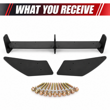 NINTE Rear Bumper Diffuser + Side Splitters Kit Fit for VW Golf R MK7 2013-2016 Painted Black Sport Style Without Logo