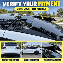 NINTE Rear Roof Spoiler Wing Fit for Tesla Model X 2016-2025 Painted Gloss Black One Piece Sport Style Without Logo - NINTE