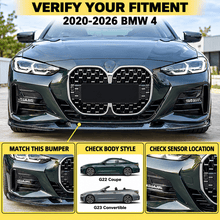 NINTE Front Bumper Lip Splitter Kit Fit for BMW 4 Series G22 Coupe G23 Convertible M Sport 2020-2026 Granite Pattern ABS Full-Length One-Piece Main Lip Without Logo - NINTE