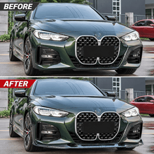 NINTE Front Bumper Lip Splitter Kit Fit for BMW 4 Series G22 Coupe G23 Convertible M Sport 2020-2026 Granite Pattern ABS Full-Length One-Piece Main Lip Without Logo - NINTE