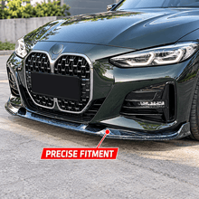 NINTE Front Bumper Lip Splitter Kit Fit for BMW 4 Series G22 Coupe G23 Convertible M Sport 2020-2026 Granite Pattern ABS Full-Length One-Piece Main Lip Without Logo - NINTE