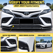NINTE Front Bumper Lip Splitter Kit Fit for Toyota Camry SE XSE Sedan 2021-2024 Painted Carbon Fiber Look