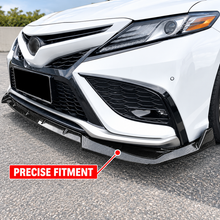 NINTE Front Bumper Lip Splitter Kit Fit for Toyota Camry SE XSE Sedan 2021-2024 Painted Carbon Fiber Look