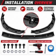 NINTE Front Bumper Lip Splitter Kit Fit for Toyota Camry SE XSE Sedan 2021-2024 Painted Carbon Fiber Look
