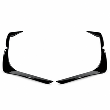 NINTE Front Bumper Side Splitter Canards Kit Fit for Ford Mustang GT S650 2-Door 2024-2025 ABS Painted Gloss Black - NINTE