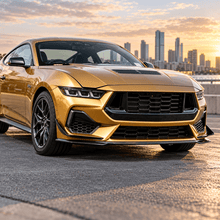 NINTE Front Bumper Side Splitter Canards Kit Fit for Ford Mustang GT S650 2-Door 2024-2025 ABS Painted Gloss Black - NINTE