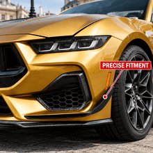 NINTE Front Bumper Side Splitter Canards Kit Fit for Ford Mustang GT S650 2-Door 2024-2025 ABS Painted Gloss Black - NINTE
