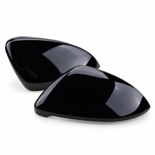 NINTE Front Side Mirror Covers Fit for VW Golf MK7 2013-2017 MK7.5 GTI GTD R 2013-2018 Painted Gloss Black ABS Pair