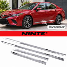 Load image into Gallery viewer, NINTE Side Door Molding Covers Fit for Toyota Camry 2018-2026 Triple Chrome ABS Tape on Trim