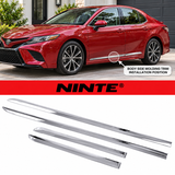 NINTE Side Door Molding Covers Fit for Toyota Camry 2018-2026 Triple Chrome ABS Tape on Trim