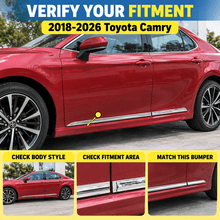 NINTE Side Door Molding Covers Fit for Toyota Camry 2018-2026 Triple Chrome ABS Tape on Trim