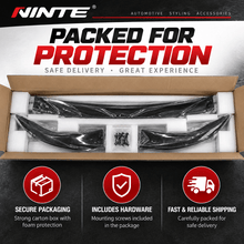 NINTE Front Bumper Lip Splitter Kit Fit for Chevrolet Corvette C6 Base 2005-2013 Painted Carbon Fiber Look 3-Piece ABS Plastic ZR1 Style - NINTE