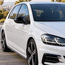 NINTE Front Side Mirror Covers Fit for VW Golf MK7 2013-2017 MK7.5 GTI GTD R 2013-2018 Painted Gloss Black ABS Pair