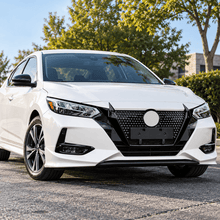 NINTE Front Grille Frame Cover Trim Fit for Nissan Sentra B18 S S Plus SV SR Advance 2020-2023 Gloss Black ABS Plastic 3-Piece Kit - NINTE