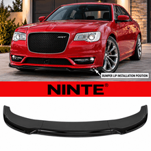 Load image into Gallery viewer, NINTE Front Bumper Lip Splitter Kit Fit for Chrysler 300 SRT 2015-2022 V2 Gloss Black Plastic 3 Piece Sport Style Without Logo - NINTE