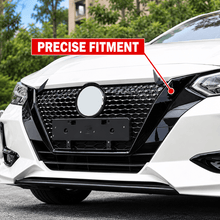 NINTE Front Grille Frame Cover Trim Fit for Nissan Sentra B18 S S Plus SV SR Advance 2020-2023 Gloss Black ABS Plastic 3-Piece Kit - NINTE
