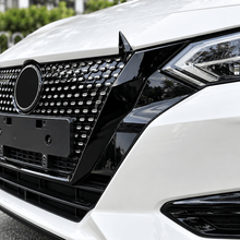NINTE Front Grille Frame Cover Trim Fit for Nissan Sentra B18 S S Plus SV SR Advance 2020-2023 Gloss Black ABS Plastic 3-Piece Kit - NINTE