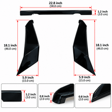 NINTE Front Grille Frame Cover Trim Fit for Nissan Sentra B18 S S Plus SV SR Advance 2020-2023 Gloss Black ABS Plastic 3-Piece Kit - NINTE