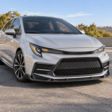 NINTE Front Bumper Lip Splitter Fit for 2020-2025 Toyota Corolla Sedan SE XSE Painted Gloss Carbon Fiber Look 3-Piece V2 Sport Style - NINTE
