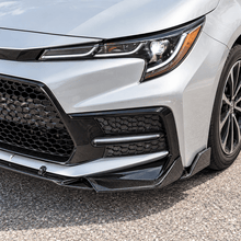 NINTE Front Bumper Lip Splitter Fit for 2020-2025 Toyota Corolla Sedan SE XSE Painted Gloss Carbon Fiber Look 3-Piece V2 Sport Style - NINTE
