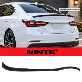 NINTE Universal Rear Trunk Lip Spoiler Matte Black One Piece Fit for Cars with 59-Inch Mounting Surface Without Logo - NINTE