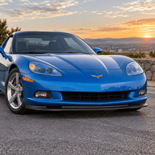 NINTE Front Bumper Lip Splitter Fit for Chevrolet Corvette C6 Base 2005-2013 Matte Black One Piece Sport Style Without Logo - NINTE