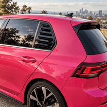 NINTE Rear Window Louver Covers Fit for Golf MK8 Hatchback 2021-2024 Gloss Black ABS Tape on Without Logo