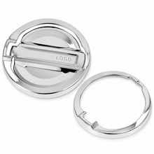 NINTE Fuel Tank Door Cover Fit for Jeep Wrangler JL 2018-2024 Chrome-Plated ABS Tape on Exterior Trim - NINTE