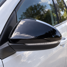 NINTE Front Side Mirror Covers Fit for VW Golf MK7 2013-2017 MK7.5 GTI GTD R 2013-2018 Painted Gloss Black ABS Pair