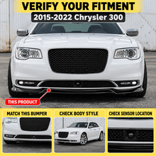 NINTE Front Bumper Lip Splitter Kit Fit for Chrysler 300 SRT 2015-2022 V2 Gloss Black Plastic 3 Piece Sport Style Without Logo - NINTE