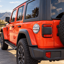 NINTE Fuel Tank Door Cover Fit for Jeep Wrangler JL 2018-2024 Chrome-Plated ABS Tape on Exterior Trim - NINTE