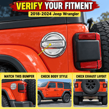 NINTE Fuel Tank Door Cover Fit for Jeep Wrangler JL 2018-2024 Chrome-Plated ABS Tape on Exterior Trim - NINTE
