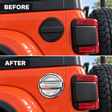 NINTE Fuel Tank Door Cover Fit for Jeep Wrangler JL 2018-2024 Chrome-Plated ABS Tape on Exterior Trim - NINTE