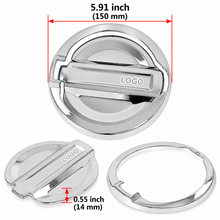 NINTE Fuel Tank Door Cover Fit for Jeep Wrangler JL 2018-2024 Chrome-Plated ABS Tape on Exterior Trim - NINTE
