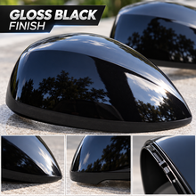 NINTE Front Side Mirror Covers Fit for VW Golf MK7 2013-2017 MK7.5 GTI GTD R 2013-2018 Painted Gloss Black ABS Pair