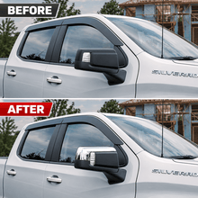 NINTE Side Mirror Cover and Door Handle Cover Kit Fit for 2019-2026 Chevy Silverado GMC Sierra 1500 Chrome ABS Plastic Tape on Overlay - NINTE