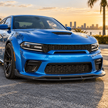 NINTE Front Bumper Lip Splitter Kit Fit for Dodge Charger Widebody 2020-2023 Matte Black ABS 4-Piece - NINTE