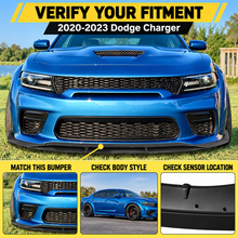 NINTE Front Bumper Lip Splitter Kit Fit for Dodge Charger Widebody 2020-2023 Matte Black ABS 4-Piece - NINTE